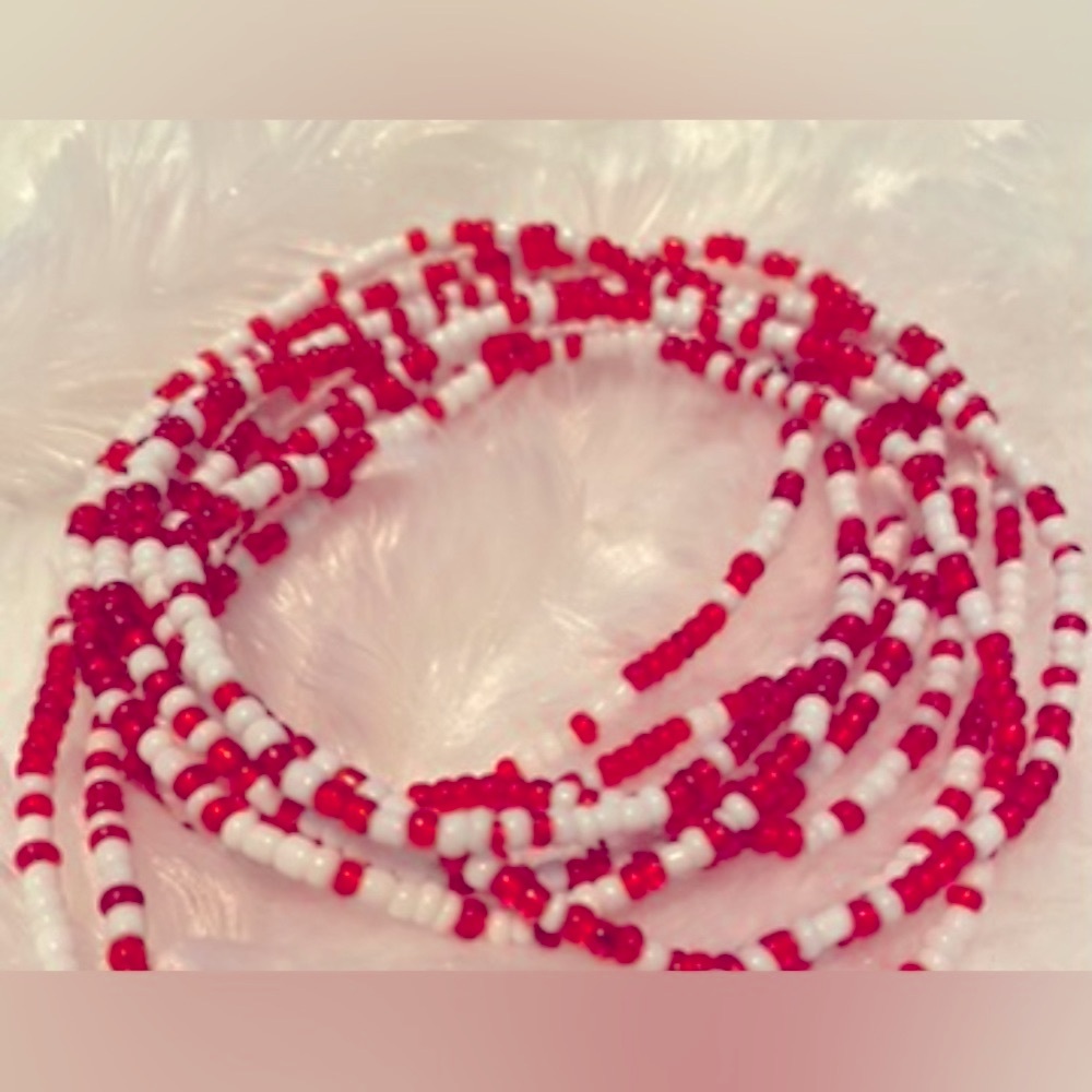 NWT “PEPPERMINT TREAT” HANDMADE BEGINNER UP TO 50 IN LENGTH DIY RED/WHITE THREAD